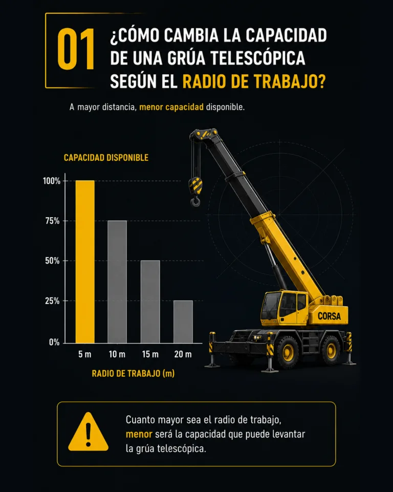 capacidad de grúa telescópica toneladas